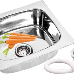 Premium Quality Kitchen Sink GS ALL NEW 18X16X8 HOME AND BATHROOM HOME APPLICATIONS Vessel Sink (STEEL) Vessel Sink-image-64