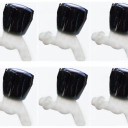 Pvc Black Crystal Short body bib cock pack of 6 pvc plastic Black Crystal Short body bib cock standard s for hot & cold water bib tap Bib Tap Faucet-12