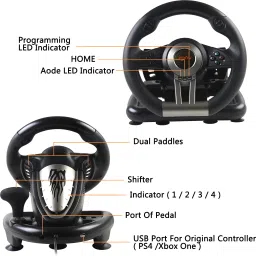 HG WORLD PXN Game Racing Steering Wheel V3 Pro With Pedal For Switch / Xbox Series X | SMotion Controller image 3