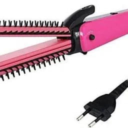VR Bright Lite NHC-8890 Hair Straightener & Curler 3 In 1 Hand Crimper Hair Straightener-image-42