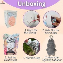 sprse Labubu Doll – Original Soft Plush Toy with Signature Mischievous Smile - 17 cm - 3.9 inch image 3
