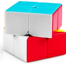 hinik Combo Set of 2X2 3x3 and Pyramid Triangle High Speed Sticker less Cube image 2