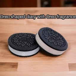 tera13 Notebook Diary For Kids, Oreo Shape Diary For Girls & Boys, Small Keychain Diary A2 Notebook 80 Pages image 4