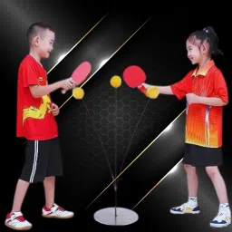 Indoor Table Tennis Ping Pong Trainer Set with Adjustable Height Self Training Table Tennis Kit-42