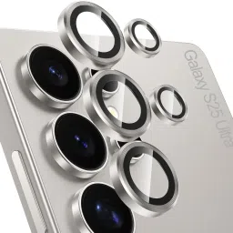 BOGATO Back Camera Lens Glass Protector for Samsung Galaxy S25 Ultra (Titanium Gray)-image-68