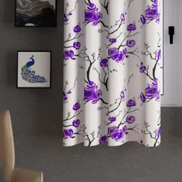 152 cm (5 ft) Polyester Room Darkening Window Curtain Single Curtain-image-85