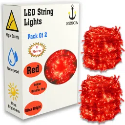40 LEDs 11 m Red Steady String Rice Lights-9