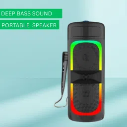 SACRO Bluetooth (PORTABLE WIRELESS PARTY SPEAKER) With Karaoke Mic and RGB LightsX344 40 W Bluetooth Tower Speaker-picture-27