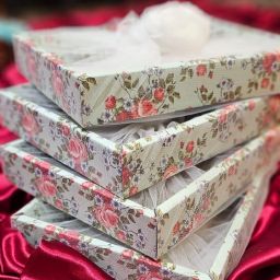 satyam kraft 4 Pcs Multipurpose Decorative Folding Box Net Gift Hamper Rakshabandhan Gifting Paper Decorative Platter image 4