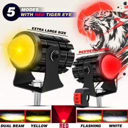 Motorcycle and Car Light Led White , Yellow And Devil Eye Fog Lamp Motorbike, Car LED (12 V, 36 W)-image-42