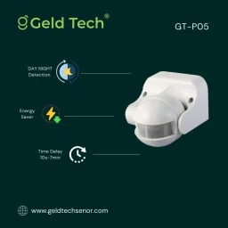 Geld Tech Wall Mount PIR Motion Sensor For Light Control | security purposes | Day/Night Wired Sensor Security System image 2