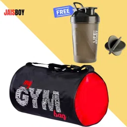15 L Gym Duffel Bag - Combo Set Pack Of Shaker Bottle 100% Leak proof Shaker Bottle with Gym bag - Black-image-50
