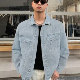 Men Washed Denim Jacket-image-89