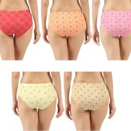 Pack of 5 Women Hipster Multicolor Panty-image-82