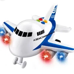 Inertia Friction Powered Light Sound Aeroplane Airbus Toy for kids-2