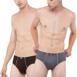Pack of 2 Dollar Lehar Super Combed Cotton Mens Brief -Pack of 2- Actual Colour May Vary Solid Men Brief-image-19