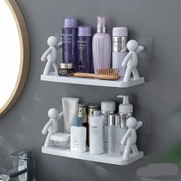 Wall Hanging Bathroom Storage , Floating Wall Shelf NRS6.1410 Plastic Wall Shelf-image-83