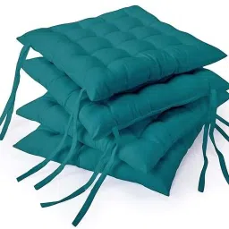 Square Chair Pad Seat Cushion Car Pad Office Chair Pad 16 inch X 16 Inch Cotton Solid Chair Pad Pack of 4-image-1