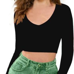 Casual Regular Sleeves Solid Women Black Top-image-102