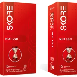 Not Out Coloured with Extra Lubrication Not Out Condom (10s x 4 = 40 Condoms) Condom-24