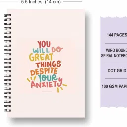 papco notebook A5 Diary DOT GRID 144 Pages image 3