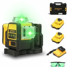 TLL-B-12-12 Lines Green Laser Level Pro -25m 4x360° 4D Green Cross Self-Leveling Measurement Tape-9