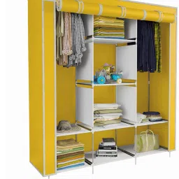 8 Shelf STEEL Foldable Collapsible Wardrobe Storage Organizer Almirah Cloth Rack Carbon Steel Collapsible Wardrobe-image-97