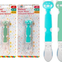 BPA Free Non Toxic Silicone Spoon for Baby Feeding with Comfortable Grip Handle - PP (Plastic)-image-66
