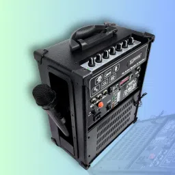 superior ™ Preofessional 8" Cube Amplifier with U.H.F Wireless Mic|ECHO Effect|Bluetooth| 30 W AV Power Amplifier image 5
