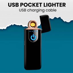 USB (Cigarette Lighter) for Smoking Windproof Slim Lighter with FingerprintE242 USB (Cigarette Lighter) for Smoking Windproof Slim Lighter with FingerprintE242 Pocket Lighter-image-49