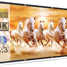 royality Eyelet Foldable Projector Screen 4:3 Aspect Ratio 8 Ft (W) x 6 Ft (H) - 120" Inch Design 109 Projector Screen (Width 244 cm x 183 cm Height)-30