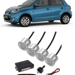 AB444 Silver Car Reverse Parking Sensor with LED Display 4 Sensor A444 Parking Sensor-image-39