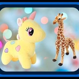 swarah collections Teddy-Giraffe With Unicorn Teddy Bear For Kids-1-Toys - 35 cm-picture-25