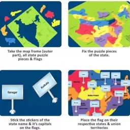 nirmuk Explore India Foam learning game for kids, Puzzle Map of India (24 Pieces) image 3