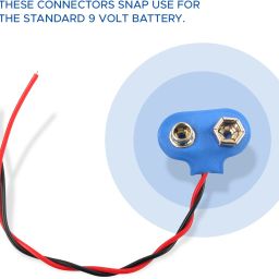 nhr Combo of 9v Battery & 9V Battery Connector for Science Projects- Pair of 5 Power Supply Electronic Hobby Kit image 4