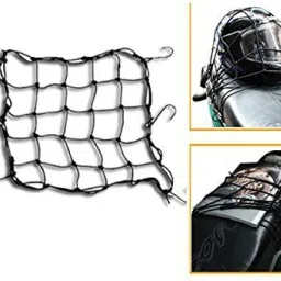 Universal Super Strong Bungee Caret/Seat Jali for Universal Bikes (BLACK) Vehicle Cargo Net-24
