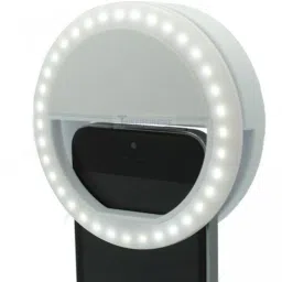 ENMORA YT_45_ Selfie Ring Light,36 LED Ring Selfie Light 3 Adjustable Levels of Brightness Lighting Night Selfie Enhancing for All Smartphone, Tablet Flash (Black White) Ring Flash-image-9