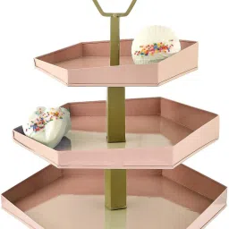 Edge Cake & Cupcake Stand Steel, Elevate Your Dessert Presentation (Pack of 1) Steel Cake Server-26