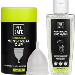 Large Reusable Menstrual Cup (FDA Approved) & Menstrual Cup Wash 100 ml-picture-0