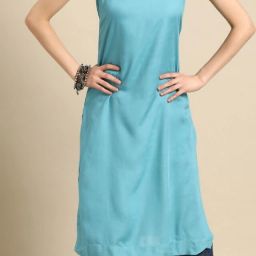 Women Solid Viscose Rayon Straight Kurta-image-20
