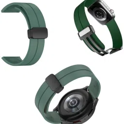 Vinylzone 20MM Silicone Strap with Folding Magnetic Lock Compatible withSamsungGalaxyWatch 20 mm Silicone Watch Strap-image-26