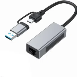 ULTRABYTES SuperSpeed USB C +USB A to RJ45 USB 3.1 to RJ45 Network Converter for PC Laptop Lan Adapter-4