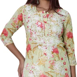 myplusfashion Casual Regular Sleeves Floral Print Women Orange Top-picture-46