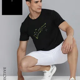 hrx by hrithik roshan Men Graphic Print Round Neck Polyester Black T-Shirt-picture-5