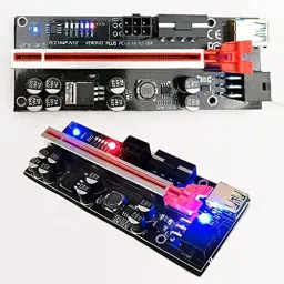 Tobo ER010S Plus USB 3.0 PCI-E Riser VER 010S Plus Express 1X to 16X Extender Pcie Riser Adapter Card SATA 6 LED Light DDR2 1 GB NVIDIA Chipset 1000 bit 1000 MHz Graphics Card image 4