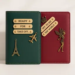 celed Men & Women Travel Green, Red Genuine Leather Document Holder-picture-40