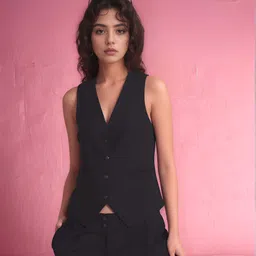 rocksy Solid Women Waistcoat-picture-34