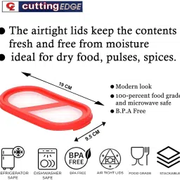 Modular Containers Lids for Boxes Compatible with Cutting EDGE Containers Only 7.4 inch, 3.7 inch Lid Set image 5