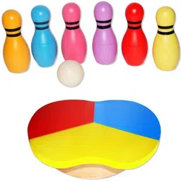 Apple Balance Board and Mini Bowling Pins Set (3-8 Years) - Indoor & Outdoor-image-59