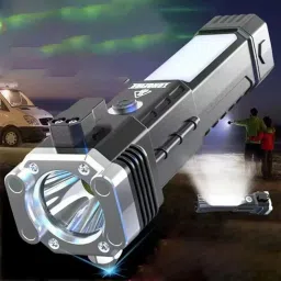 LED Flashlight with Magnets, hammer with 4 in 1 option - M12 Torch-8
